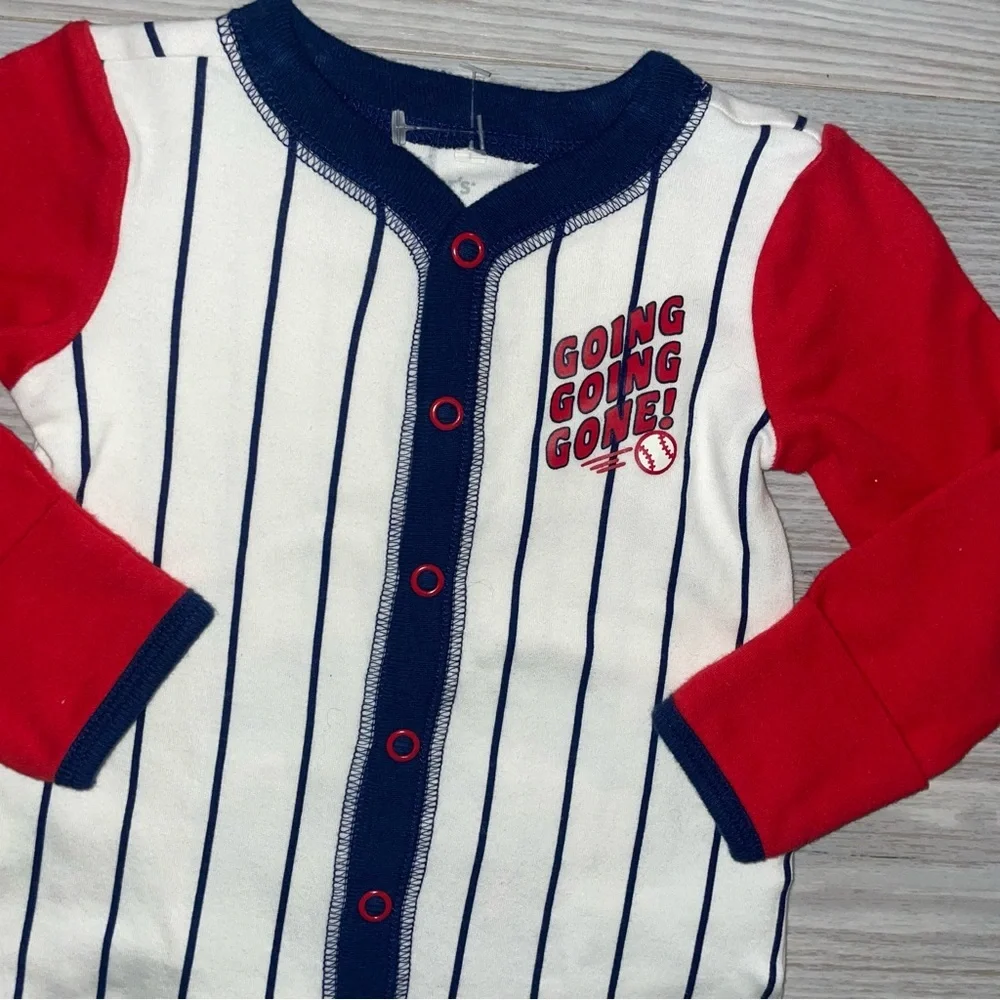 Carter’s Baby Boys 1PC Sleep & Play Sleeper 3M Baseball Footie